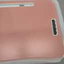 ZEAPTAC Laptop Bed Desk, Foldable Lap Desk, Portable Lap Table, Laptop Stand with Cup Holder & Tablet Slot & Lifting Handle for Working Writing Drawing & Eating - Pink