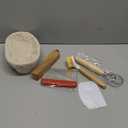 Complete Sourdough Starter Kit, Banneton Bread Proofing Basket with Glass Sourdough Starter Jar, Sourdough Bread Baking Supplies, 9'' Round Bread Proofing Basket, for Bread Making Baking Fermentation