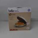 Bella Flip-n-Store Waffle Maker with EverGood Ceramic Nonstick Coating, Fits-anywhere Kitchenware, Power Indicator Light, Cool Touch Handle & Cord Wrap, 7 Wide & 1" Deep Plates, 1000 Watt, Oatmilk