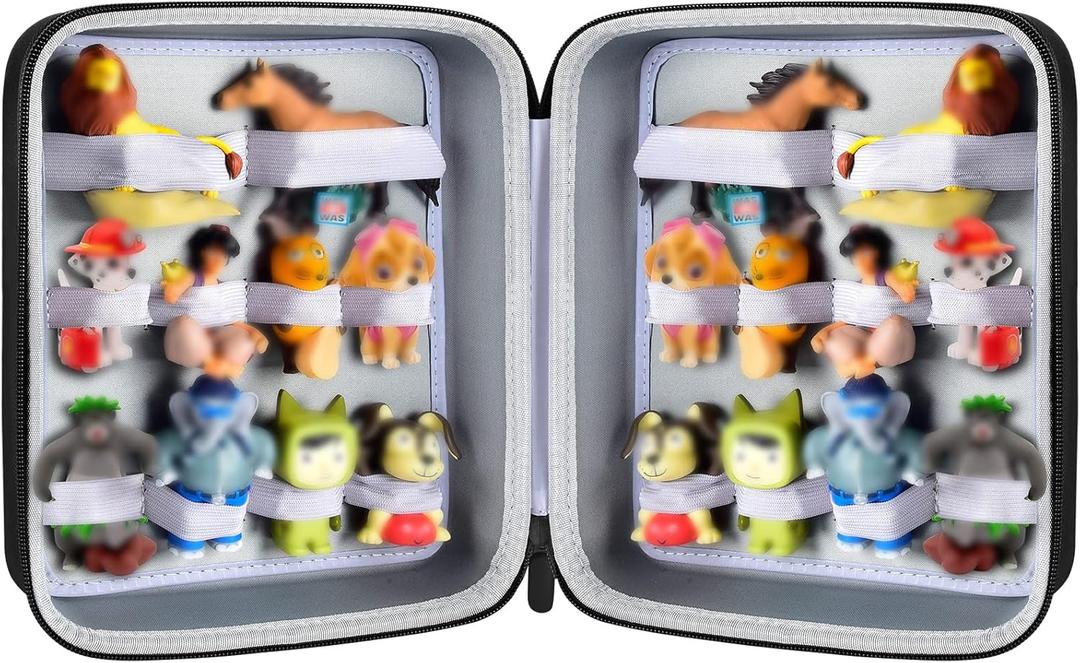 PAIYULE Case Compatible with Tonies Figures Audio Play Character, Figurine Storage Holder for TonieBox Characters for Kids, Toy Organizer Box (Bag Only)-Black