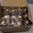 12PCS Bronze Mini Lanterns with Remote Control, 5.1" H/13cm Small Vintage Western Lanterns for Christmas Table Centerpieces, Halloween/Camping Party Decorations, Indoor Hanging & Table