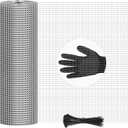 8in x 20ft Hardware Cloth Hot-Dip Galvanized Welded Chicken Wire Fencing - Heavy Duty 1/4inch 19 Gauge Wire Mesh for Garden, Chicken Coop, Rabbit Cage, Rodent, Poultry Enclosures & Predator Protection