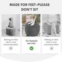 MeMoreCool Stuffed Round Pouf Ottoman Foot Rest, Floor Pouf Foot Stool with Soft Foam Chunk Filling, Round Small Ottoman Footstool Circle Footrest for Couch Living Room, Corduroy Coffee
