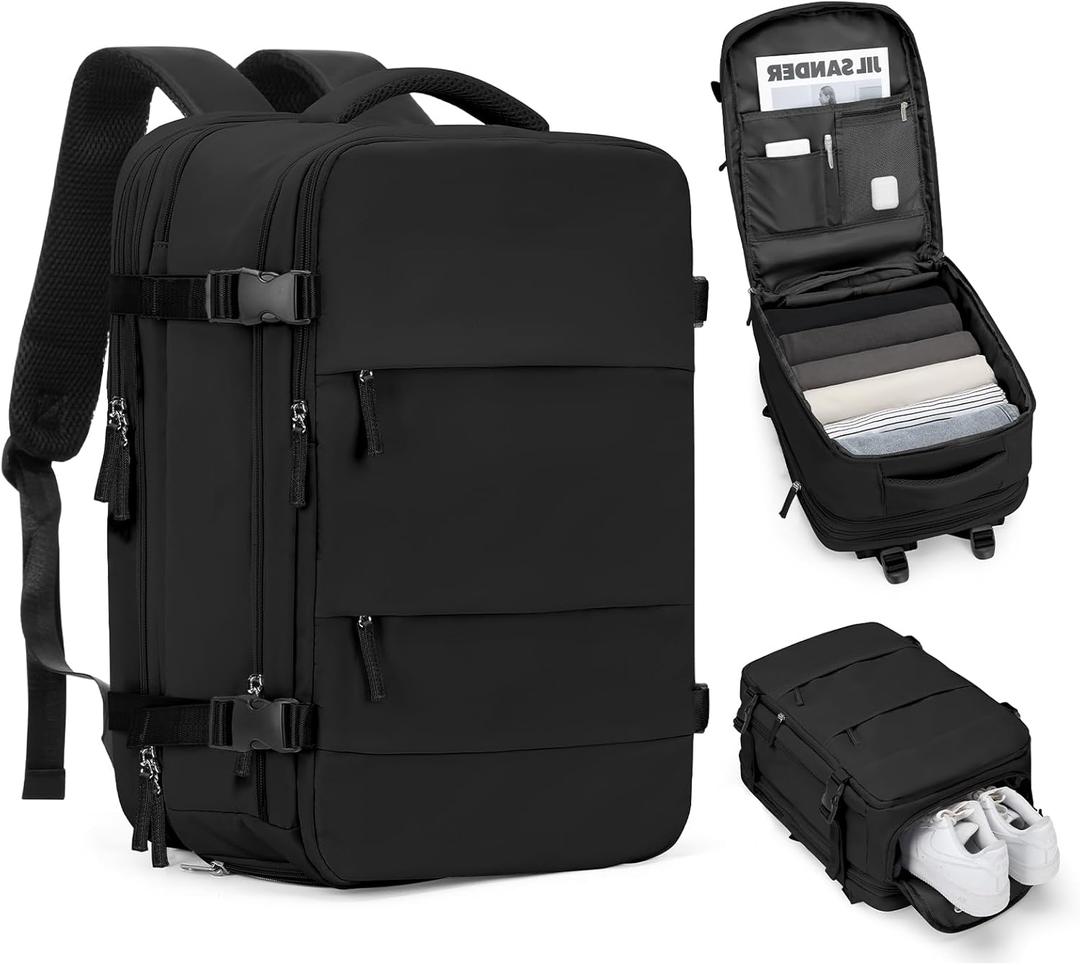Casual Backpack Traveling Backpack, A-black, Expandable, Modern