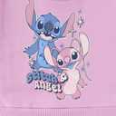 Disney Lilo and Stitch Angel Girls Long Sleeve Tulle Dress for Little Kids to Big Kids (Purple, L)