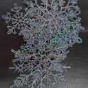 8pcs Large Snowflakes Ornaments, Plastic Glitter Snowflakes Hanging, Snowflake Decorations for Christmas Tree Winter Decorations Window Door (8pcs, Stamping)