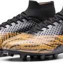 DREAM PAIRS Men's Soccer Cleats Lightweight Football Cleats Professional Training High-top Soccer Shoes