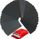 Sandpaper, 90 Pcs 400 to 3000 Grit Wet Dry Sandpaper with Red Handle Assortment 9x3.6 Inch for Automotive Sanding - Wood Furniture Finishing - Wood Turing Finishing and More by VERONES