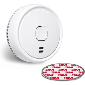Ecoey Smoke Detector, Smoke Alarm with Advanced Photoelectric Technology, Fire Alarm Smoke Detector with Test Button and Low Battery Reminder, Fire Alarm Used in Bedroom, Home, FJ138, 1 Pack
