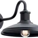 KICHLER Allenbury 12" 1 Light Outdoor Wall Light with Textured Black, 14" 1-Light