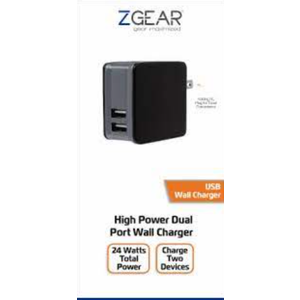 ZGear High Power Dual Port Wall Charger - Black, 1 ct - Pick 'n Save