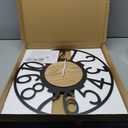 20inch/50cm Wall Clocks for Living Room Decor,Wall Clocks Battery Operated,Modern,Silent,Non Ticking,Large,Wall Clock for Dining Room,Bedroom,Kitchen (Wooden Arabic Numerals, 20 inches)