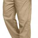 Comdecevis Mens Relaxed Fit Casual Pants Elastic Waist Sweatpants with Pockets Cargo Joggers (Small, Dark Khaki)