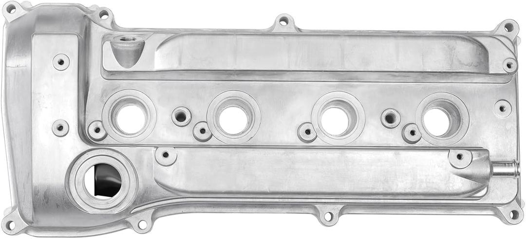 Engine Valve Cover No.1120128033/11201-0H010 Front Valve Rocker Cover for Toyota Camry 2.4L 2002-2011 Aluminum Alloy Silver Tone