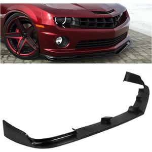 HECASA 3Pcs Front Bumper Lip Compatible with 2010-2013 Chevy/Chevrolet Camaro V8 SS Under Chin Spoiler Splitter Bumper Air Dams Valance Diffuser Protector Body Kit Plastic Black