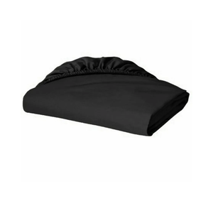RBS BEDDING'S 400 Thread Count 100% Egyptian Cotton 1-Piece Fitted Sheet, Emperor (84" X 84") Black Solid (11 Inches Deep Pocket)