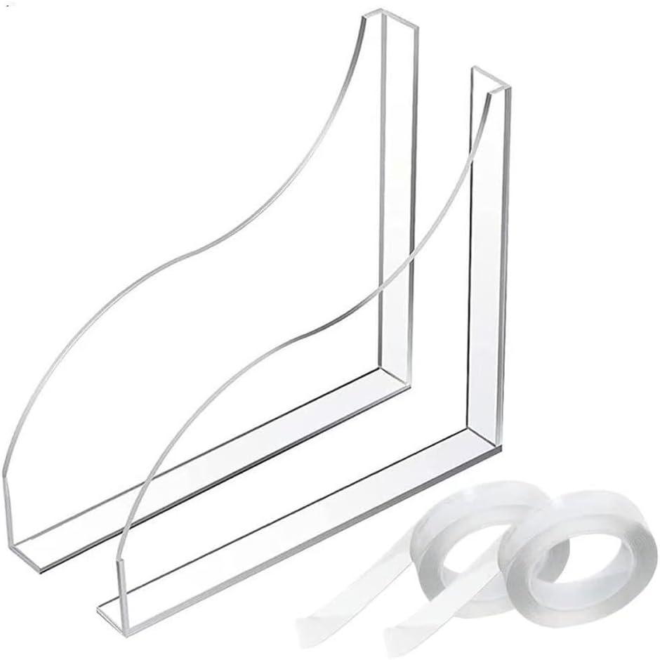2 Pcs Bathroom Shower Splash Guard for Tub, Bathtub Water Guards, Shower Water Guard for Bathtub Shower Guards Removable, Bathtub Water Splash Guards Corner Guards to Keep Water in Shower Bath