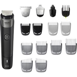 Philips Norelco Multigroom 5000 Series, All-in-One Trimmer and Hair Clipper, 18-Piece Men's Grooming Kit for Beard, Face, Hair, Body and Intimate Areas, No Blade Oil Needed, Model MG5910/49 (Black)