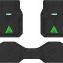 FLORICH Car Floor Mats, Heavy Duty Floor Mats for Cars, 3 Piece All-Weather Floor Mats with Anti-Slip Backing, Universal Trim-to-Fit, Waterproof Automotive Floor Mat for Cars Trucks SUV (Green)