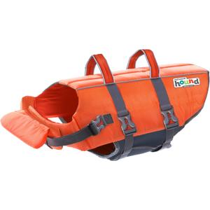 Outward Hound Granby Splash Dog Life Jacket, High-Buoyancy Dog Life Vest for Swimming, Boating, and Water Safety, Large, Orange (Large (Chest Girth: 28"-32"))