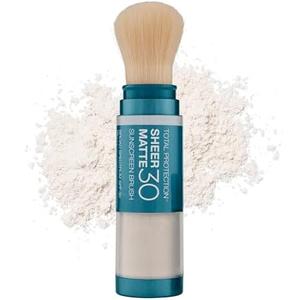 Colorescience Total Protection Sheer Matte SPF 30 Sunscreen Brush For Oily and Acne-Prone Skin, Unscented 0.15 Ounce, Powder