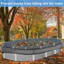 33 X 18 Ft Oval Swimming Pool Leaf Net Cover,Pool Winter Cover Mesh Cover with 12 Pcs Large Metal Clips, Pool Safety Net Fits 15x30 Above Ground Pools, Keeps Leaves Out of Your Pool