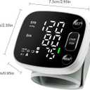 Oklar Blood Pressure Monitors for Home Use Rechargeable Wrist Digital BP Machine Cuff with LED Backlit Display, Voice Broadcast, 240 Memory Storage for 2 Users with Carrying Case