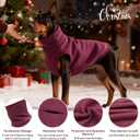 Mosucoirl Dog Sweaters Pet Pullover,Turtleneck Doggy Sweatshirt for Extra Large Dogs Thick Warm Dog Clothes Fleece Soft Winter Puppy Hoodies Outfit for Small Medium Large Dogs XS-4XL (Red, L)