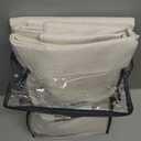 100% Blackout Shield Linen Blackout Curtains for Bedroom 96 Inches Long, Back Tab/Rod Pocket Living Room Drapes, Thermal Insulated Blackout Curtains 2 Panels Set, 50" W x 96" L,Cream