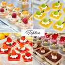 TOFLEN 200ct 2 oz Mini Dessert Cups with Spoons, Clear Plastic Reusable Small Party Serving Cups for Appetizers, Hors D'oeuvres Plates