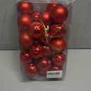 RoseCraft 30PCS Christmas Ball Ornaments, 2.36" Red Shatterproof Ornament Set for Christmas Tree Hanging Decorations, for Home Holiday Xmas Party Decor.