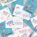 LioNergy Set of 80 Be A Voter Postcards, Vote Card Whale Postcard with Watercolor Whale Perfect for Writing to Your Representatives or Get Out the Vote Campaigns, 4 x 6 Inch (Blue)