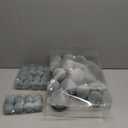 Velvet Christmas Ball Ornaments Flocked Shatterproof Christmas Tree Decorations Plastic Xmas Decorative Hanging Ornaments for Xmas Holiday Home Decor,3 Sizes(Gray Blue) Quantity Unknown