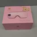 Eye Massager with Airbag Kneading, Constant Temperature Hot Compress, Multi-Frequency Vibration and Bluetooth Music (Blush Pink, Large)