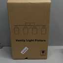 MOKATNG 4-Light Bathroom Light Fixtures, Vanity Light with Milky White Shades, Matte Black Bathroom Light Fixtures Over Mirror, Modern Bathroom Wall Lamp for Mirror Living Room Cabinet Bedroom