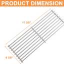 17 3/8" Grill Grates for Broil King Baron Grill Replacement Parts 320 340 420 440 490 9761-67 Huntington Replacement Parts 2122-67 6020-54 6020-57 Sterling 5020-54, Broil-Mate, Stainless Steel, 4PCS