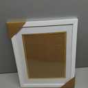 ELSKER&HOME 11x14 Diploma Frame, 8.5x11 Certificate&Document with Mat or 11x14 Inch Without Mat, White Frames, Display Degree or Award Frames (Double Mat, White with White Rim)