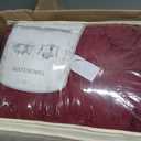 2 Pack Burgundy Table Cloth for 5FT Round Tables, Fitted Spandex 120 inch Round Tablecloth Wrinkle Free Table Skirt for Receptions Birthday Photography Party Social Events Engagement Party Decoration