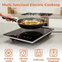 TOPWISH Single Burner Electric Stove, 110V-120V Portable Electric Cooktop, 1600W Induction Countertop Stove Top Burner Hot Plate with 10 Temp Levels, Child Safety Lock, Timer & Auto-Shut-Off