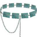TOPACC Concho belts for Women Western Metal Cowgirl Boho Chain Belt for Dresses Jeans Country Concert Outfit