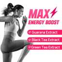 TEAZEN Energy Drink Powder Boost, 100mg Natural Caffeine with Black Tea Extract, B Vitamins, Vitamin C & L-Carnitine, Sugar-Free Energy Mix for Performance & Immunity, 10 On-the-Go Packets, 1.76oz (EXP 03/03/27)