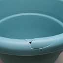 The HC Companies Caribbean Planter Pot - Outdoor & Indoor Plant Pot with Drainage Hole & Plug - Rolled Rim Plastic Pots for Plants & Flowers - Decorative Plant Pot (20" Dusty Teal, Pack of 1)