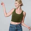 6 Pieces Women Basic Crop Tank Tops Sleeveless Sports Crop Top (Yellow, M)