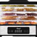 Rosewill Compact Food Dehydrator, 5 Stackable Trays with Adjustable 48H Timer and Temperature Control - Electric Food Preserver for Jerky, Fruits, Veggies, Meat & Dog Treats (Black)