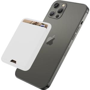 Magnetic Wallet Compatible with MagSafe for iPhone 17 16 15 14 13 12 Pro Max Air Plus Model, Mag 3 Safe Card Holder Stick on Accessories for Cell Phone & Case, White