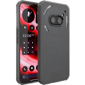 TUDIA SKN Designed for Nothing Phone (2a) / (2a) Plus Case, [Reinforced Corners] Shockproof Anti-Yellowing Slim Grip Semi-Transparent Matte TPU Bumper Drop Protection - Frosted Black