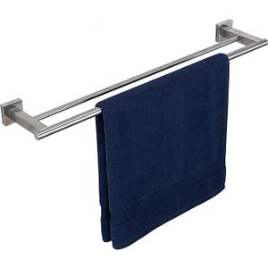 Miyili 24-Inch Bathroom Double Towel Bar Brushed Stainless Steel Bath Towel Rack Holder Wall Mount, A02N60B
