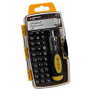 Performance Tool W9159 38-Piece Ratcheting Screwdriver Set 4-Piece Shipper