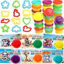 Ceiba Tree End of School Year Student Summer Gifts from Teacher Playdough Last Day of School Gifts for Kids Students Bulk 24 Boxes Air Dry Clay Play Modeling Dough 24 Cutters Molds 24 Cards 24 Bags