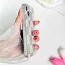 Compact for iPhone 15 Case Shiny Silver Larger Checkered Design Phone Case, Cute Trendy Soft Slim TPU Shockproof Protective Cover for Women Girls Aesthetic Glitter, White